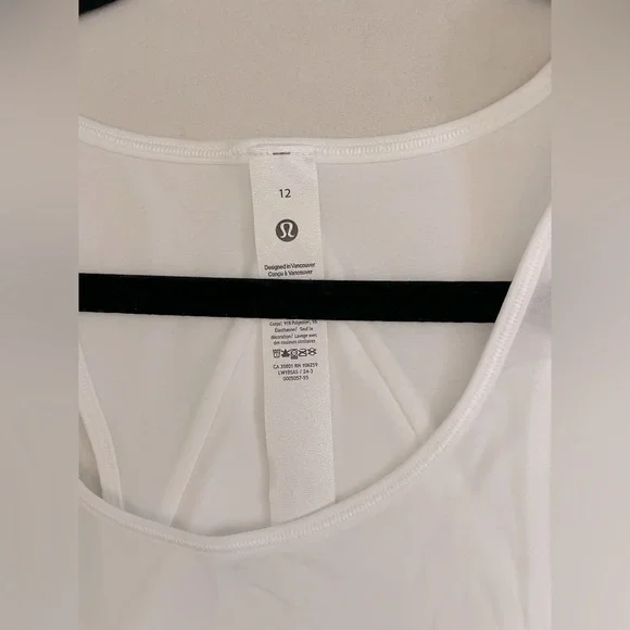 Lululemon NWT Essential Tank Top Pleated in White Size 14 - Picture 10 of 10